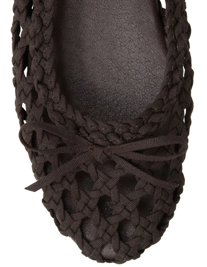 Eden Ballet Flats in Chocolate Weave image 5