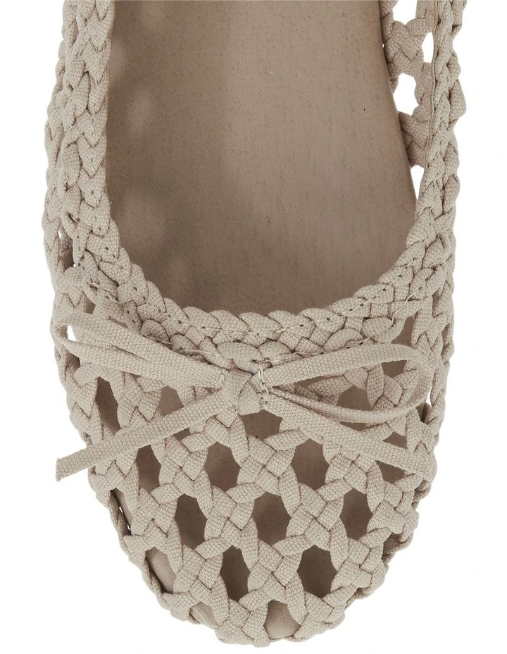 Eden Ballet Flats in Natural Weave image 4
