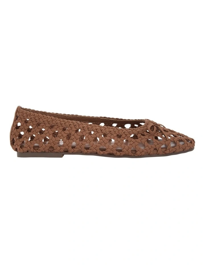 Eden Ballet Flats in Tan Weave image 1