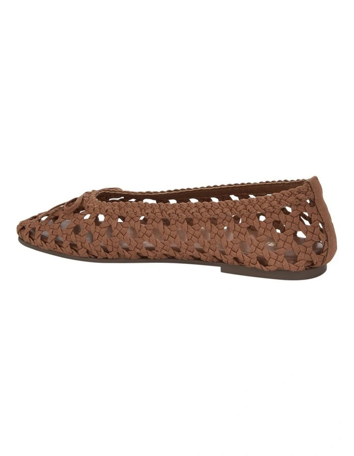 Eden Ballet Flats in Tan Weave image 3