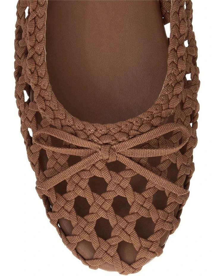 Eden Ballet Flats in Tan Weave image 4