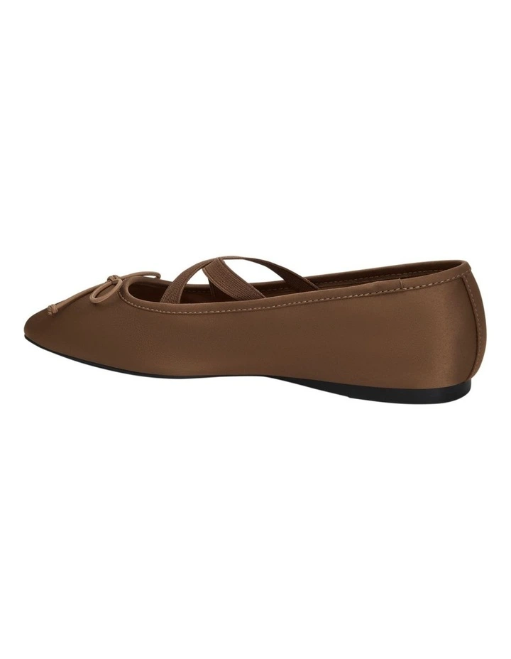 Monica Flat Shoes in Bronze Satin image 3