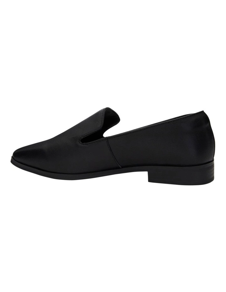 Manor Flat Shoes in Black Leather image 3
