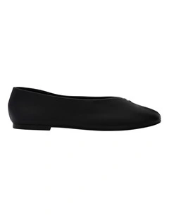 Esther Ballet Flats in Black Leather