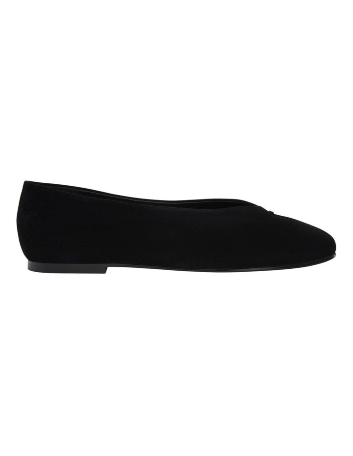 Esther Ballet Flats in Black Suede image 1