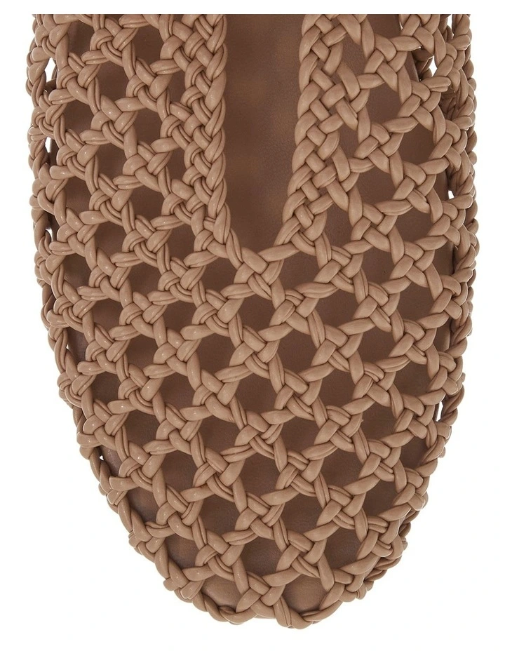 Ebony Ballet Flats in Camel Weave image 4