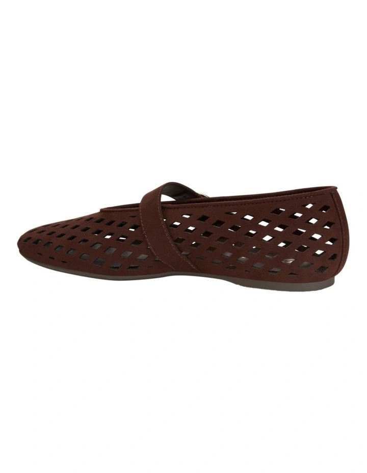 Tegan Ballet Flats in Chocolate Micro image 3
