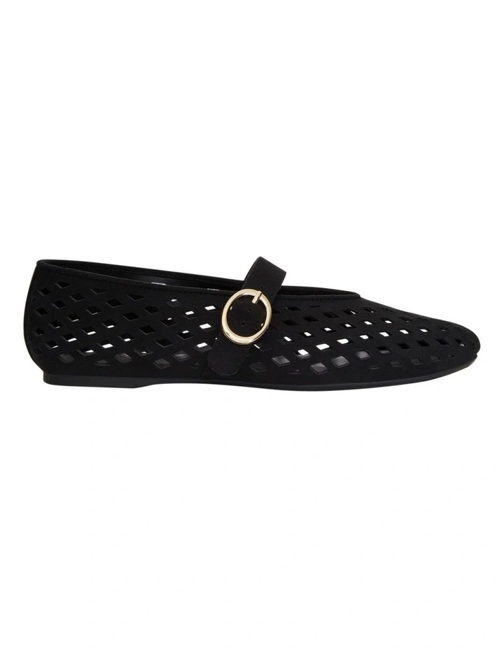 Tegan Ballet Flats in Black Micro image 1