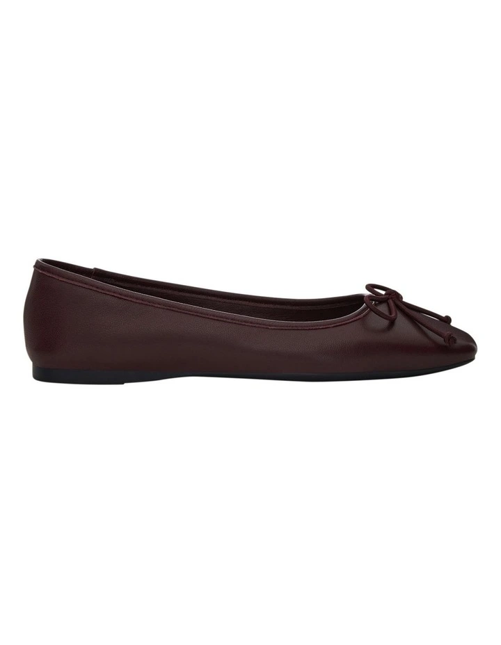 Maya Leather Ballet Flats in Wine image 1