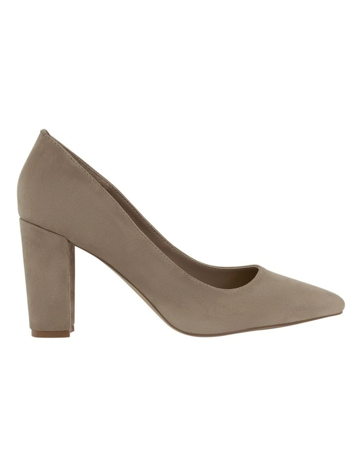 Lyric Heeled Shoes in Taupe Suede image 1