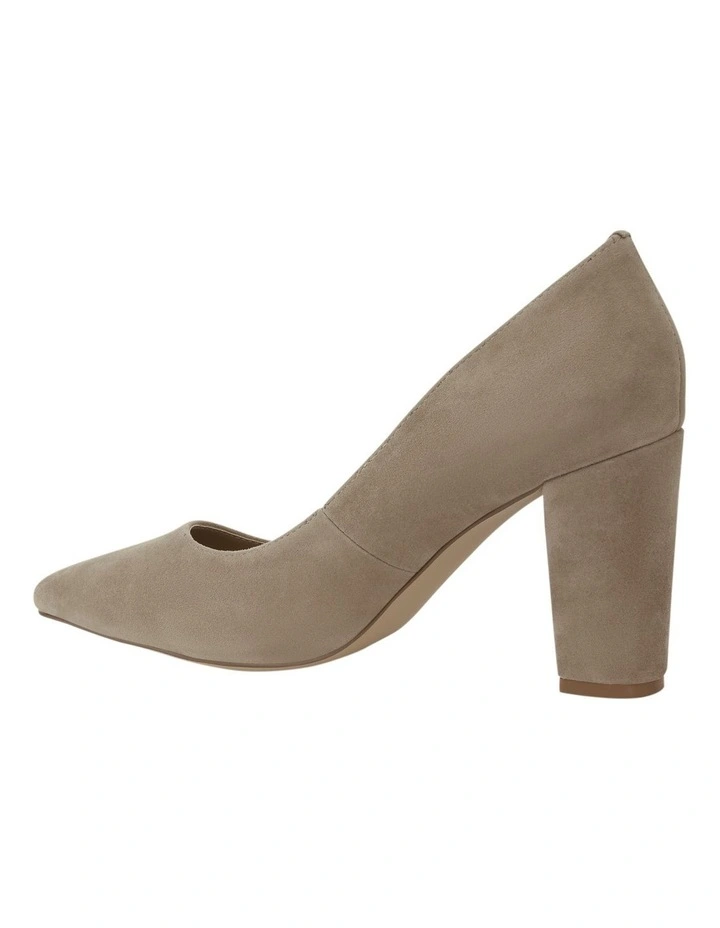 Lyric Heeled Shoes in Taupe Suede image 3
