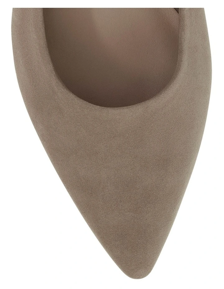 Lyric Heeled Shoes in Taupe Suede image 4
