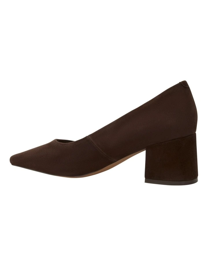 idol Heeled Shoes in Chocolate Suede image 3