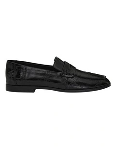 Spartan Loafers in Black Croc