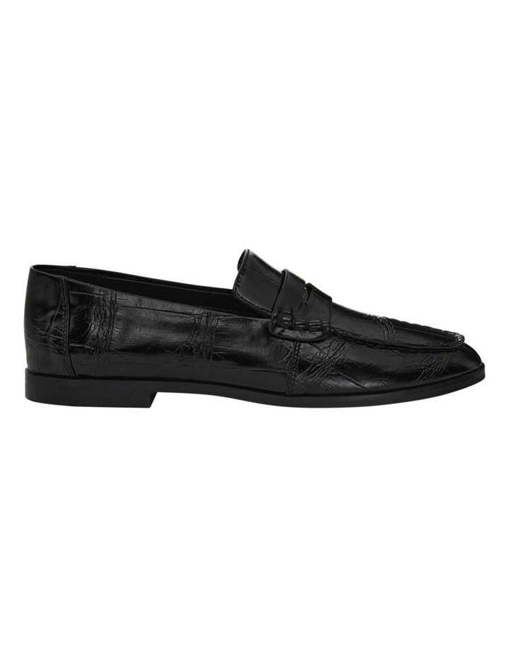 Spartan Loafers in Black Croc image 1