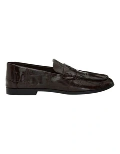 Spartan Loafers in Chocolate Croc