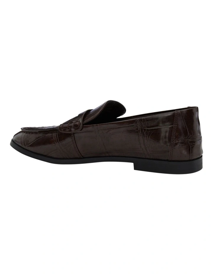 Spartan Loafers in Chocolate Croc image 3