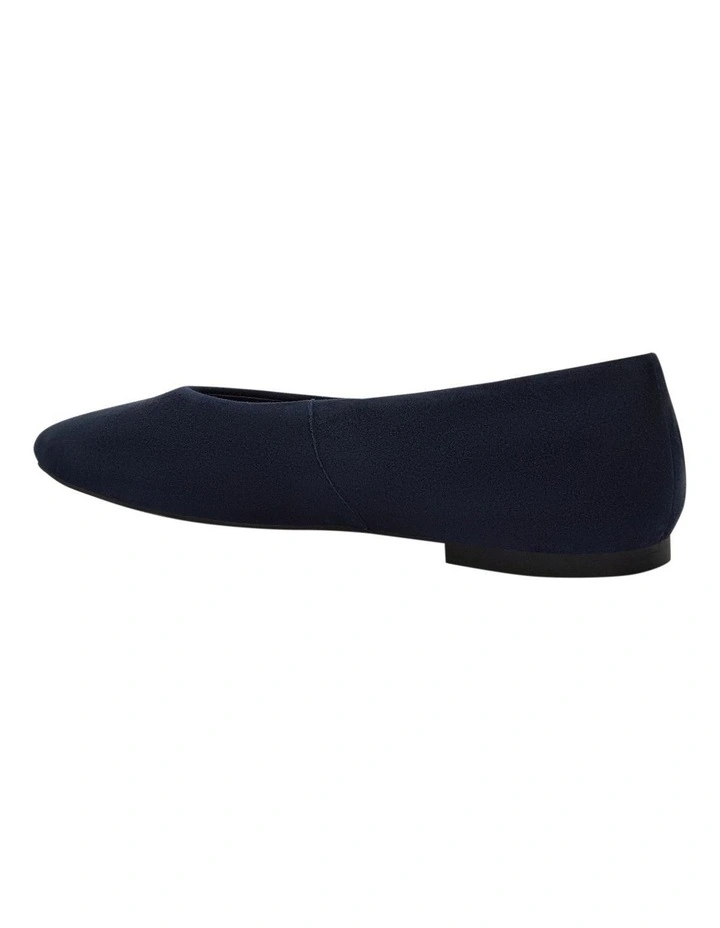 Amanda Flat Shoes in Navy Suede image 3