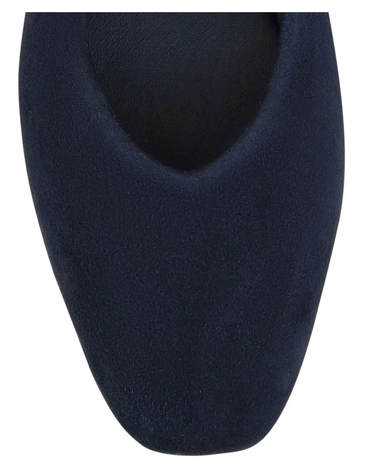 Amanda Flat Shoes in Navy Suede image 4