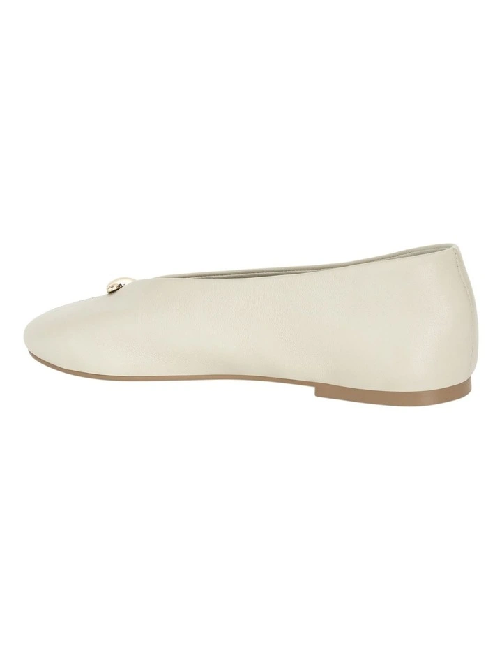 Elaine Ballet Flats in Bone Leather image 3