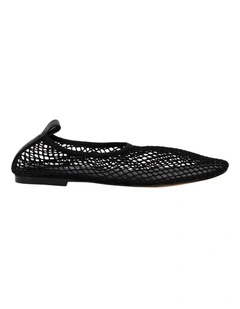 Gabi Ballet Flats in Black Mesh