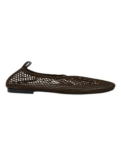 Gabi Ballet Flats in Chocolate Mesh