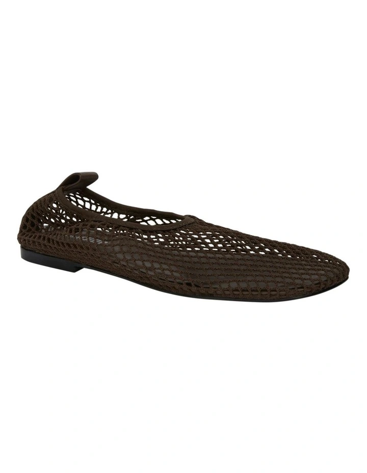 Gabi Ballet Flats in Chocolate Mesh image 2