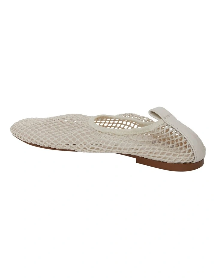 Gabi Ballet Flats in Ivory Mesh image 3