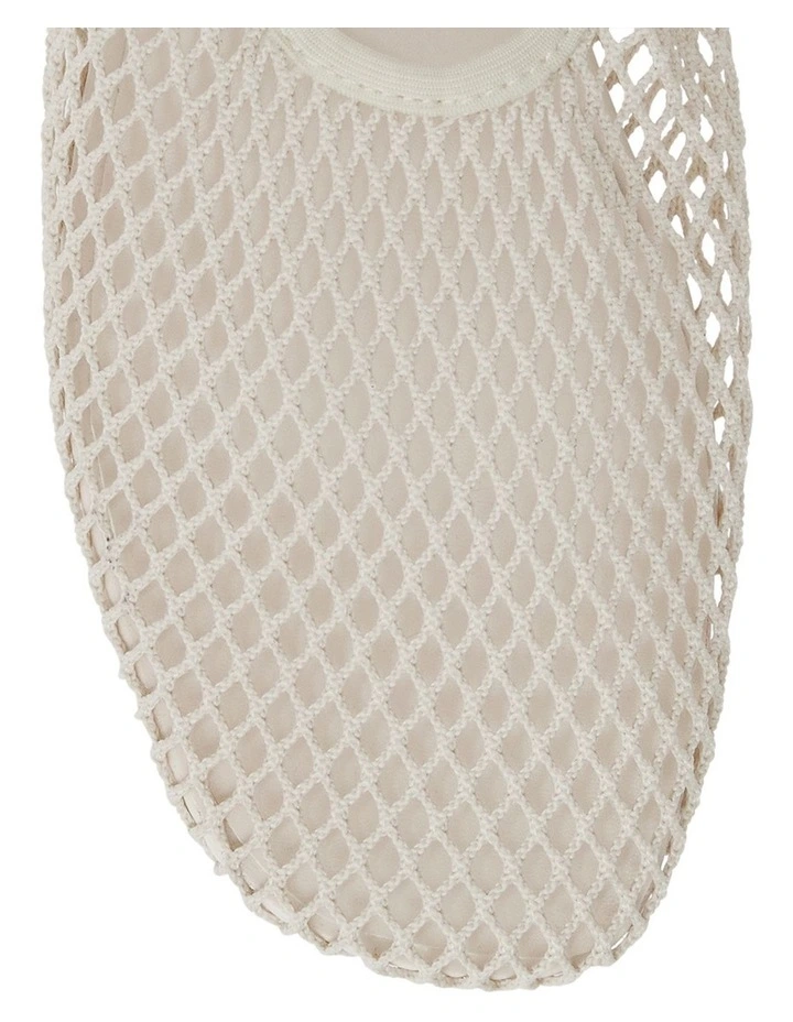 Gabi Ballet Flats in Ivory Mesh image 4