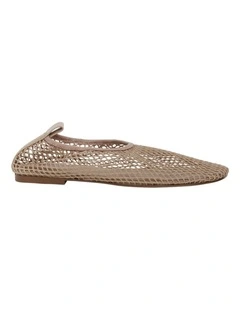Gabi Ballet Flats in Nude Mesh