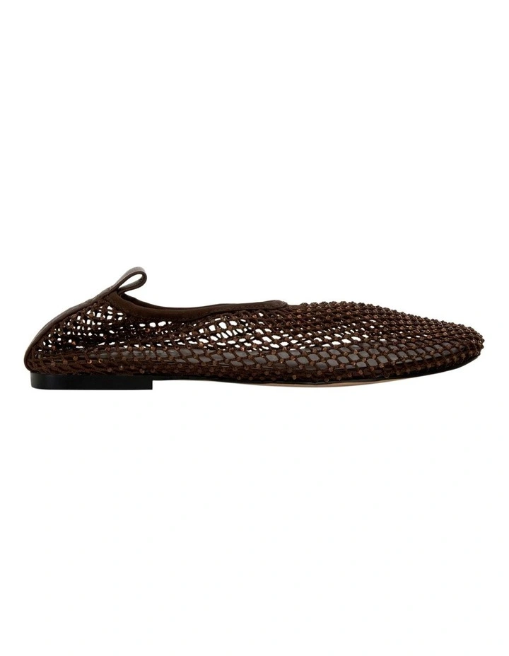 Glimmer Ballet Flats in Chocolate Mesh Diamante image 1