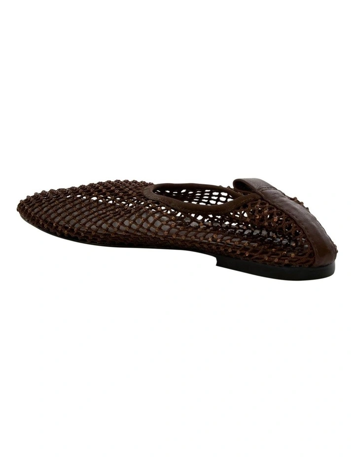 Glimmer Ballet Flats in Chocolate Mesh Diamante image 3