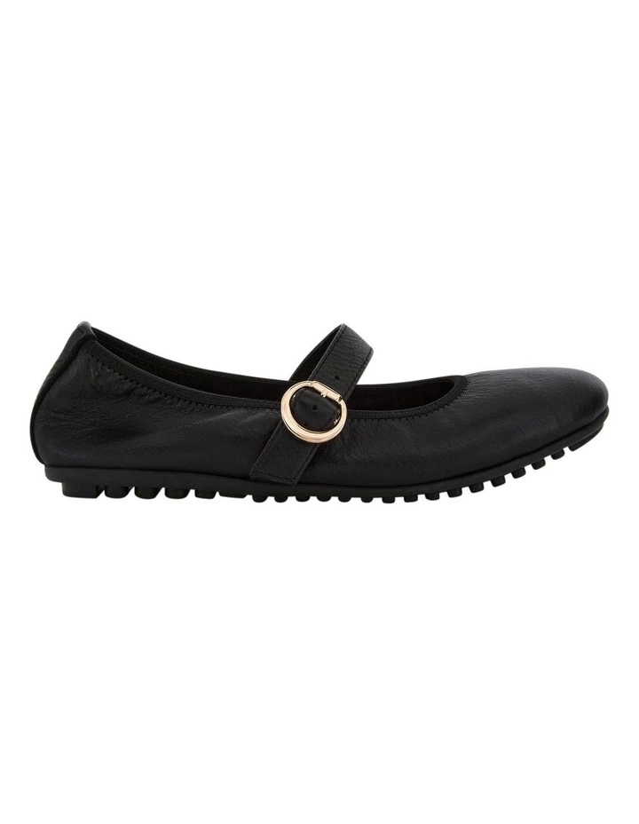 Paulina Ballet Flats in Black Leather image 1
