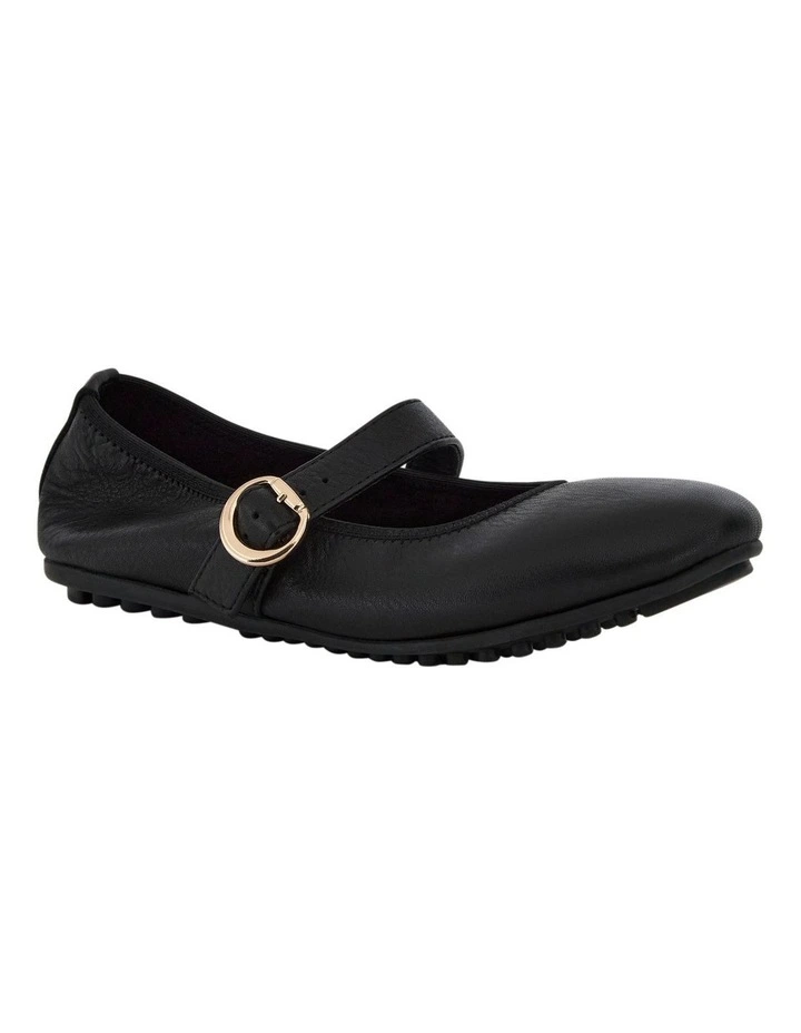 Paulina Ballet Flats in Black Leather image 2