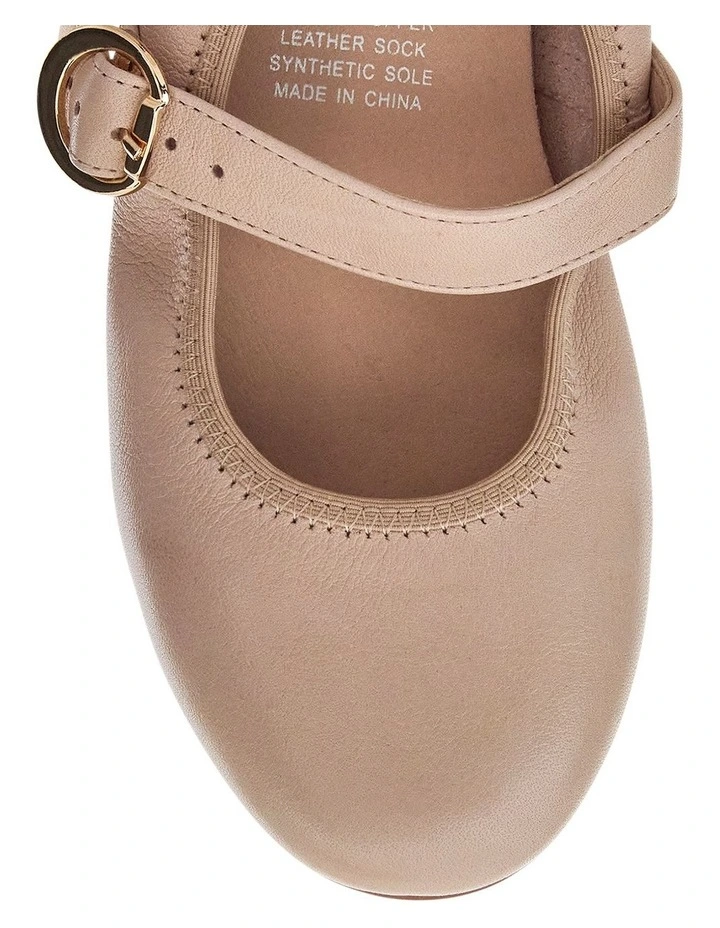 Paulina Ballet Flats in Blush Leather image 4