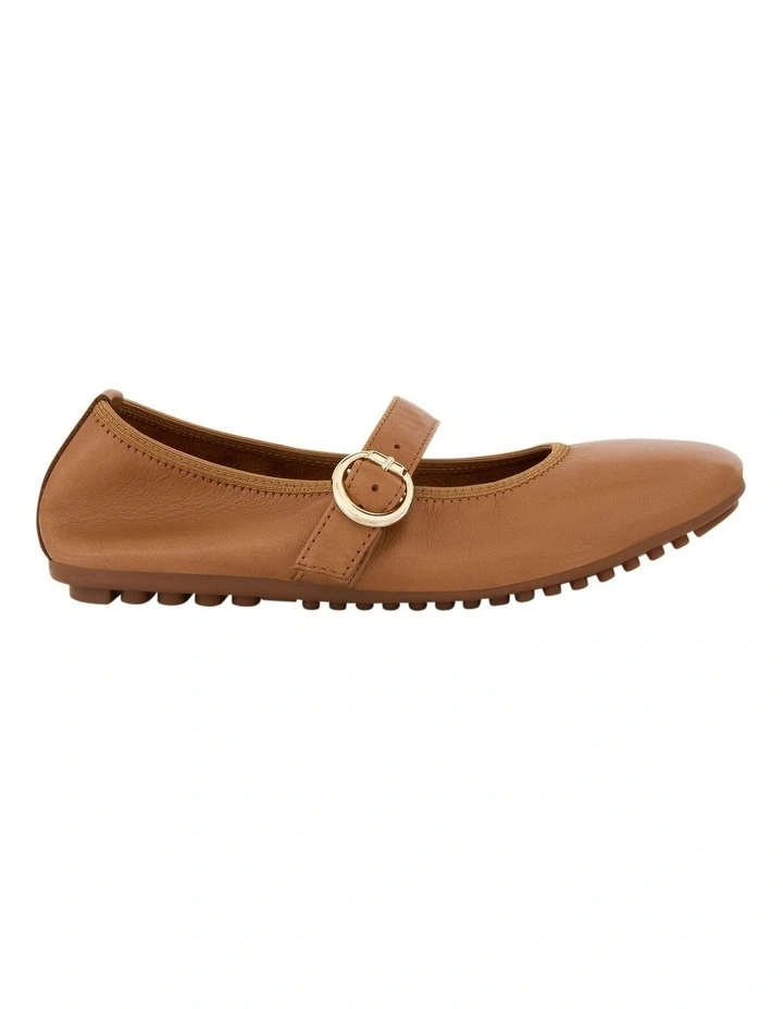Paulina Ballet Flats in Tan Leather image 1