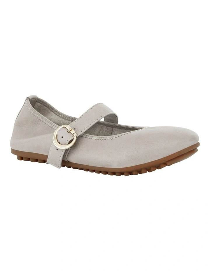 Paulina Ballet Flats in Taupe Leather image 2