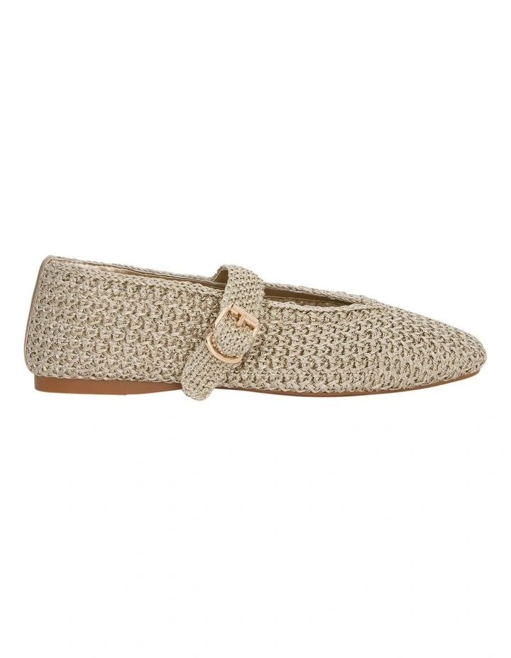 Maze Ballet Flats in Gold Weave image 1