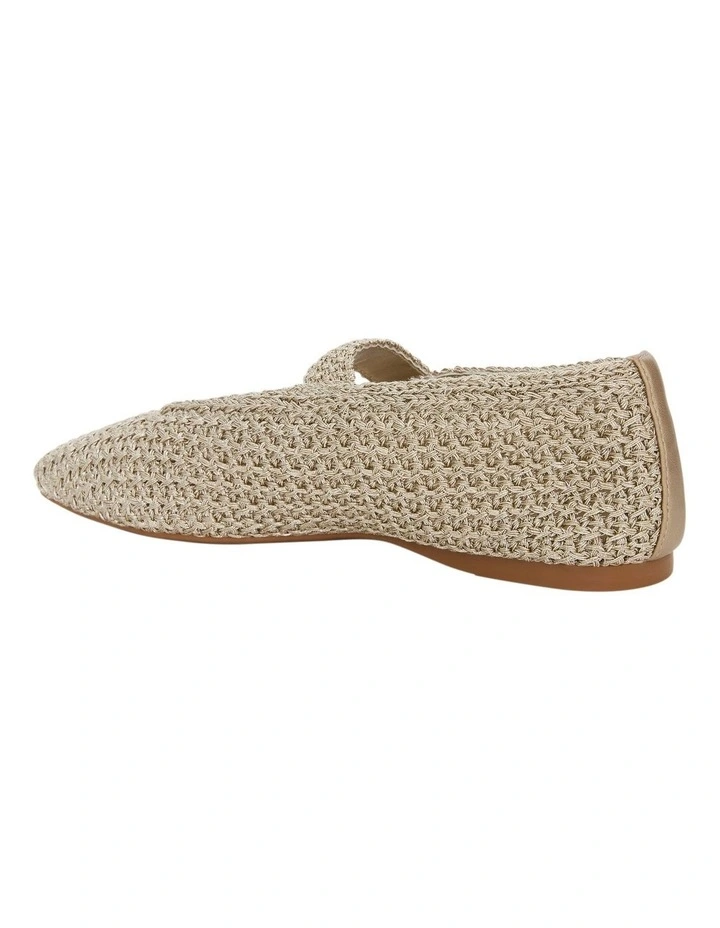 Maze Ballet Flats in Gold Weave image 3