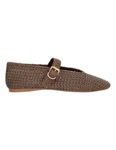 Maze Ballet Flats in Bronze Weave