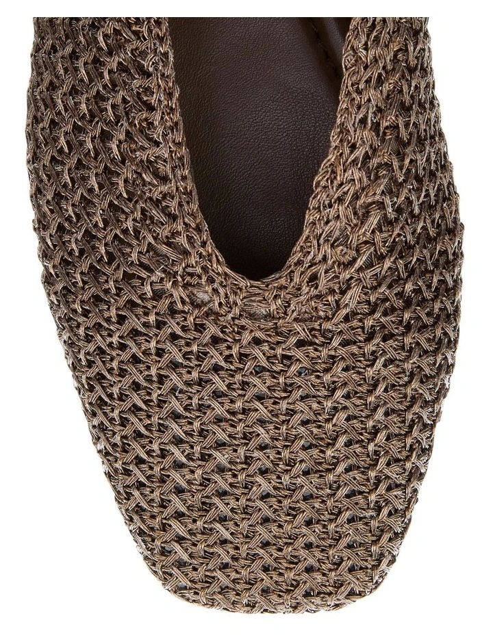Maze Ballet Flats in Bronze Weave image 4