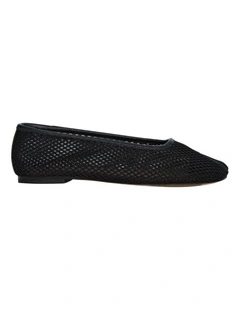 Electra Ballet Flats in Black Mesh