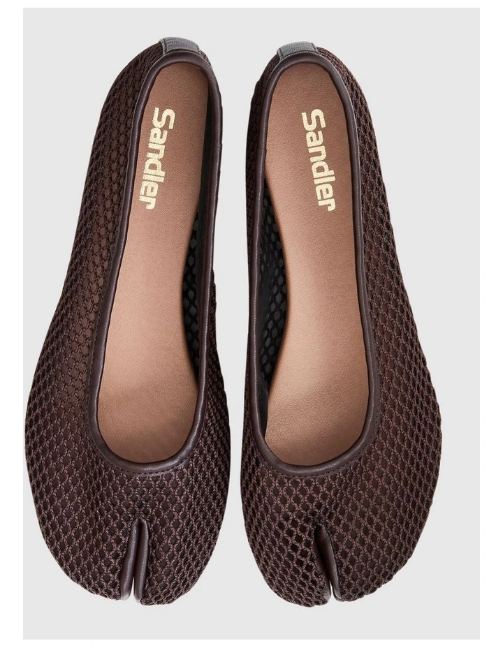Electra Split-toe Tabi Ballet in Chocolate Mesh image 2