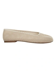 Electra Ballet Flats in Ivory Mesh