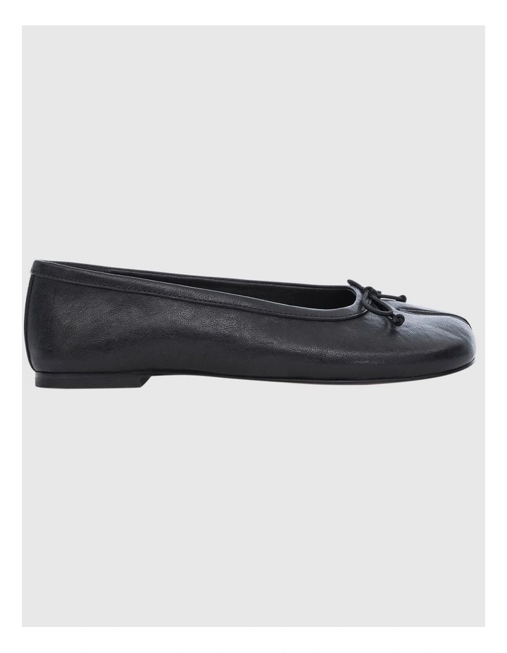 Edwina Split-toe Tabi Ballet in Black Leather image 1