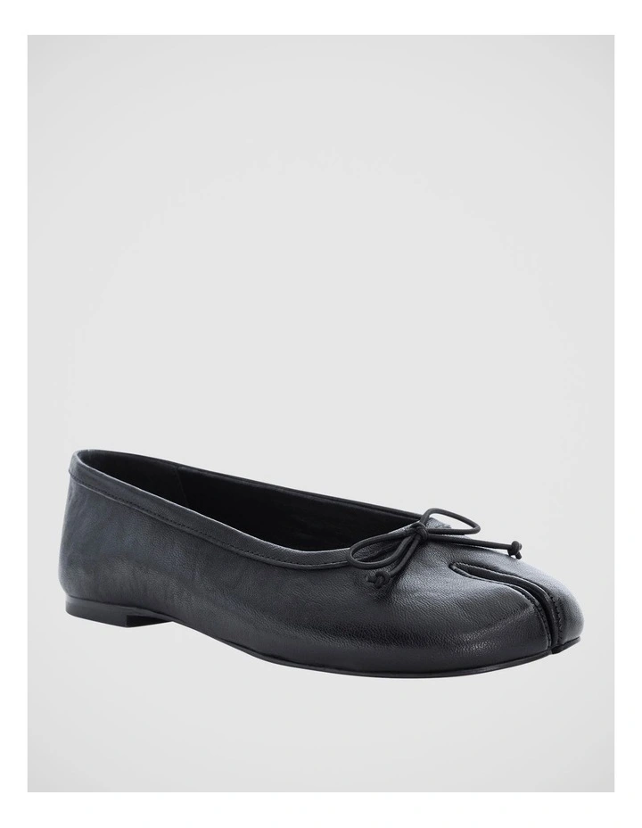 Edwina Split-toe Tabi Ballet in Black Leather image 1