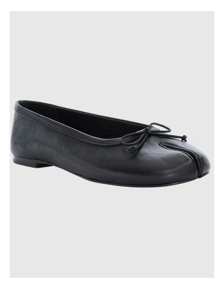Edwina Split-toe Tabi Ballet in Black Leather image 2