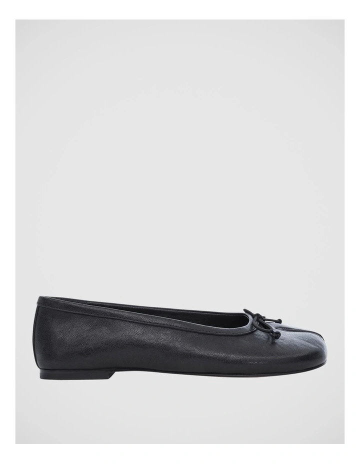 Edwina Split-toe Tabi Ballet in Black Leather image 3