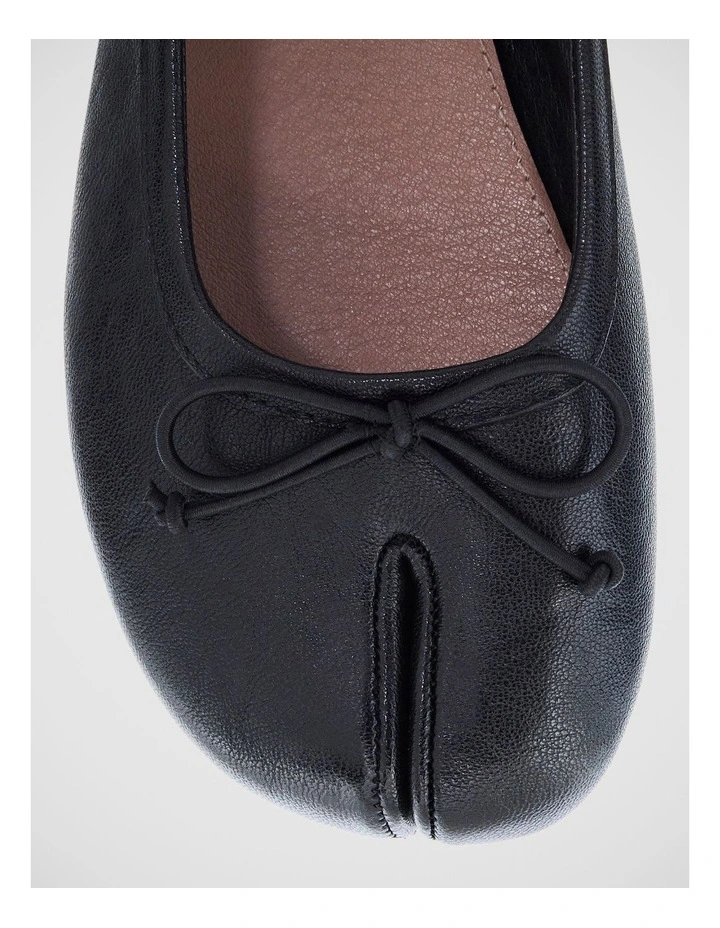 Edwina Split-toe Tabi Ballet in Black Leather image 5