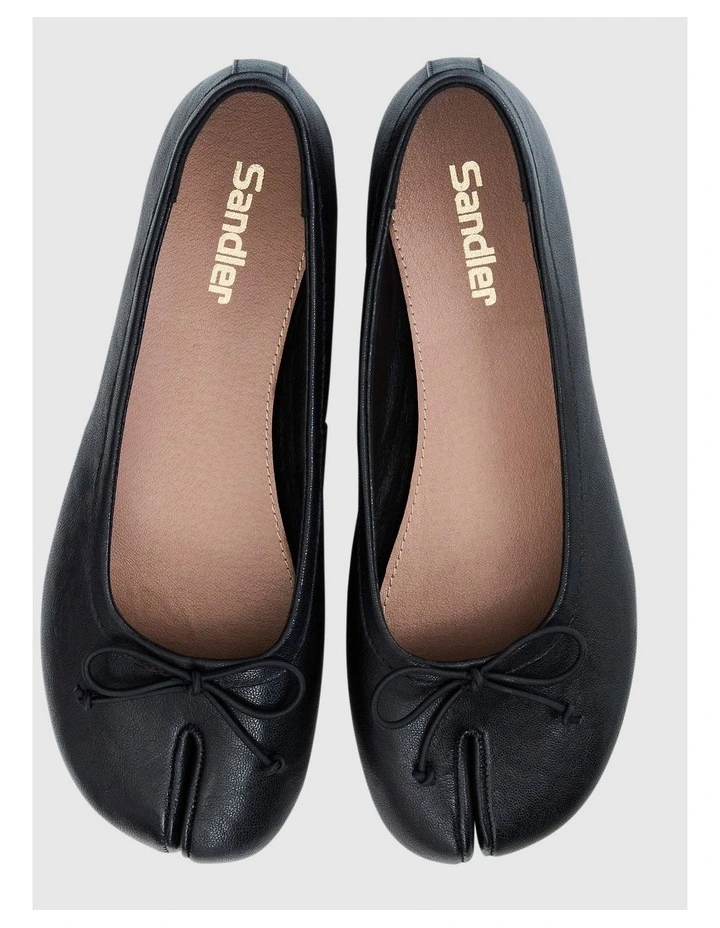 Edwina Split-toe Tabi Ballet in Black Leather image 5
